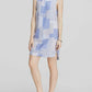 Equipment Michaela Linear Patchwork Silk Dress-Stripes-Blue Multi-Small