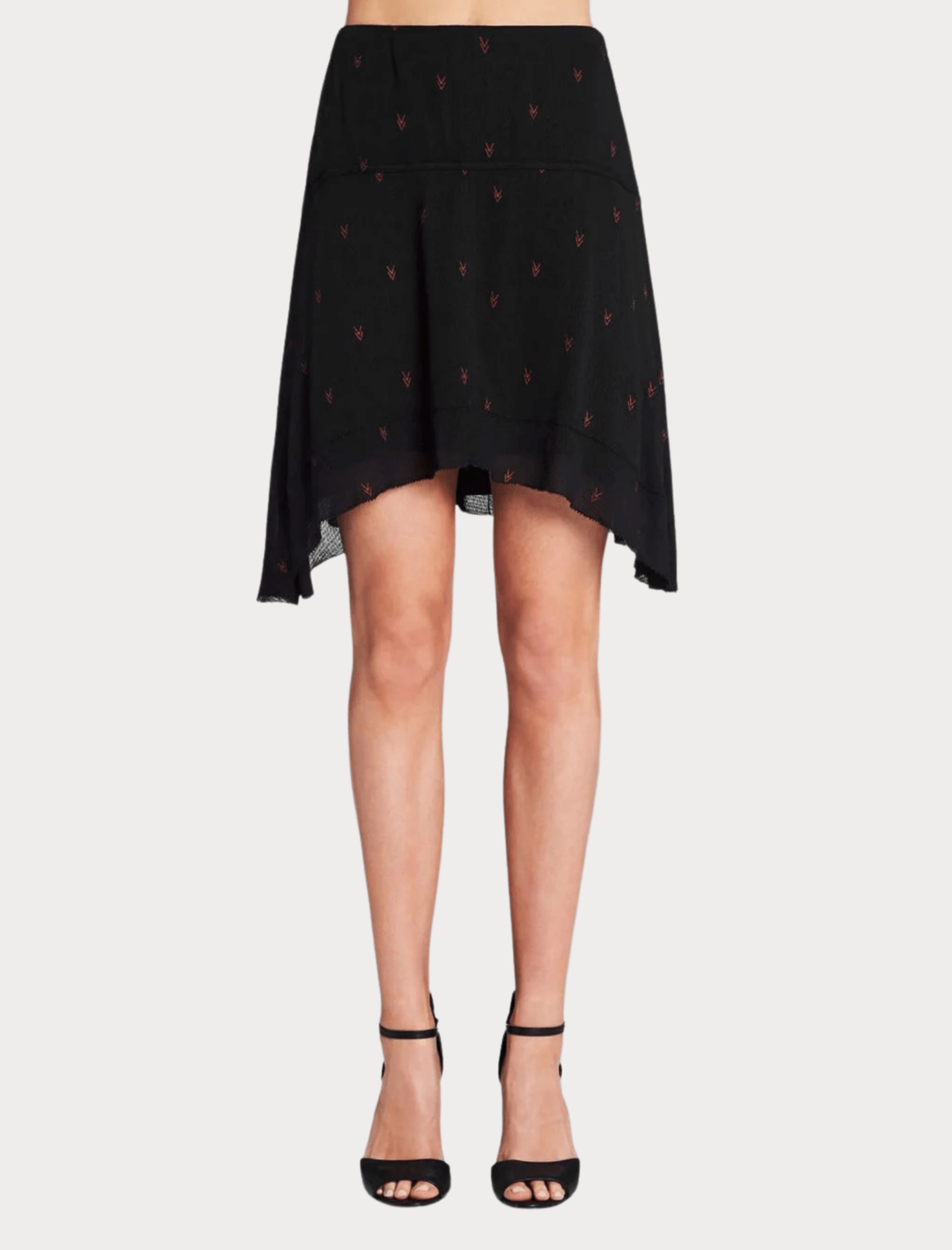 IRO Curved Hem Mini Skirt