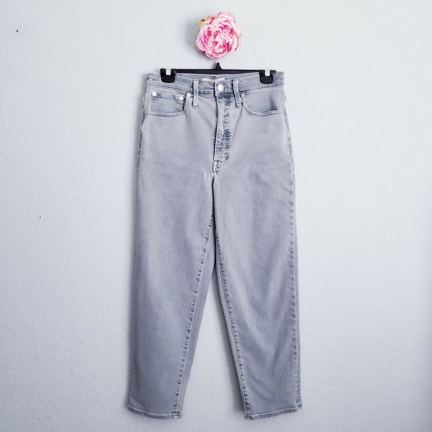 Madewell Balloon Cropped Jeans - Blue - 27