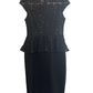 Gravitas Julia Lace Peplum Sheath Dress - Black - size 2