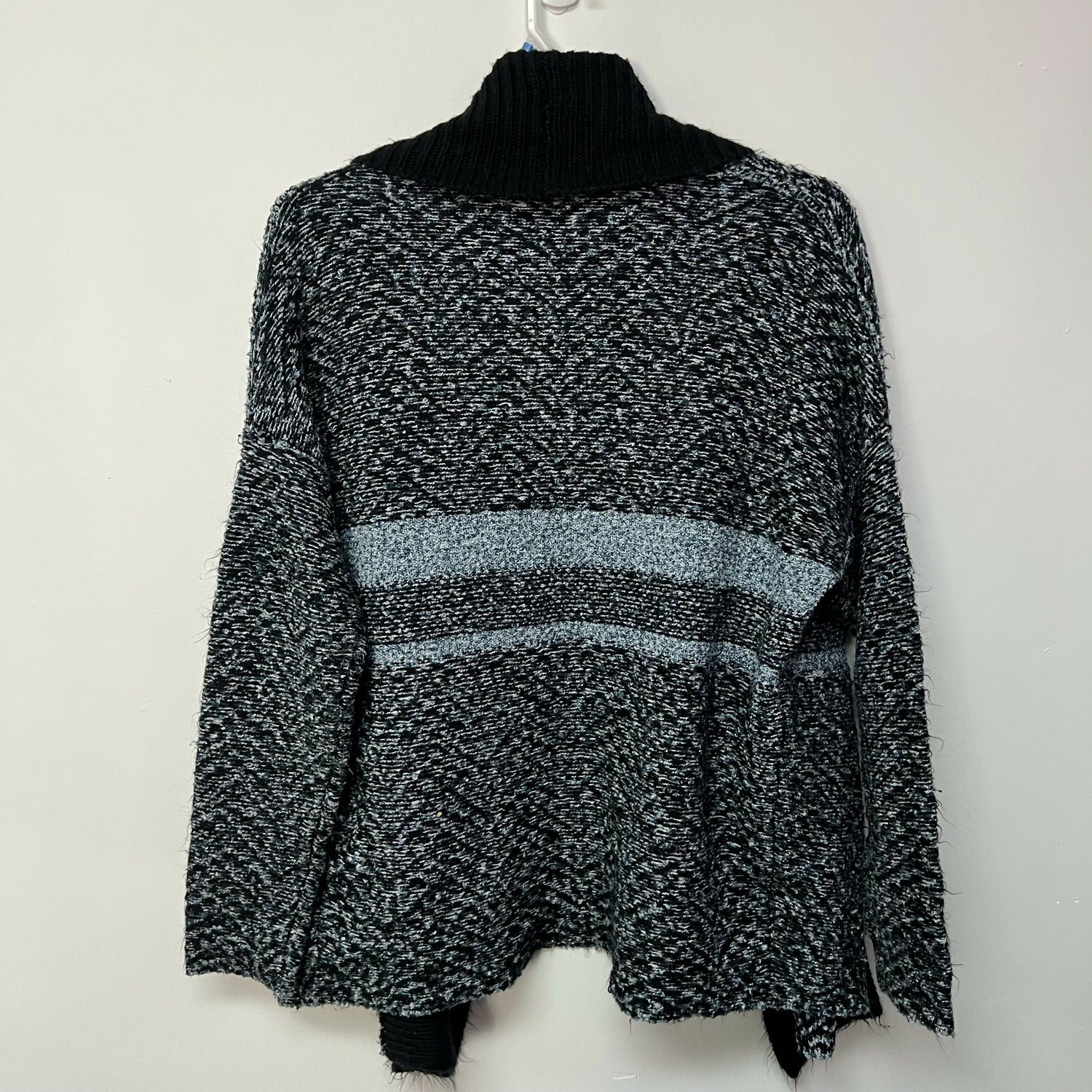 John &amp; Jenn Intarsia Open Front Cardigan - Blue Multi - M