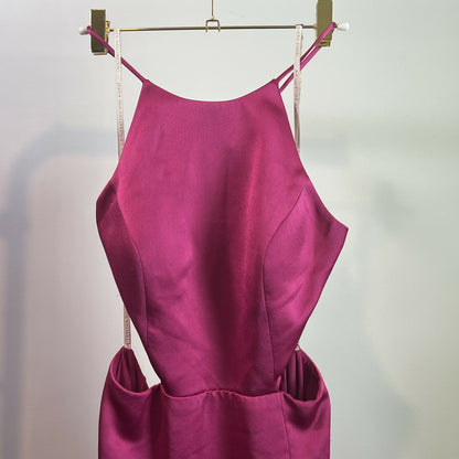 Jenny Yoo Kendra Sleeveless Halter Neck Gowns Pink/Size 10