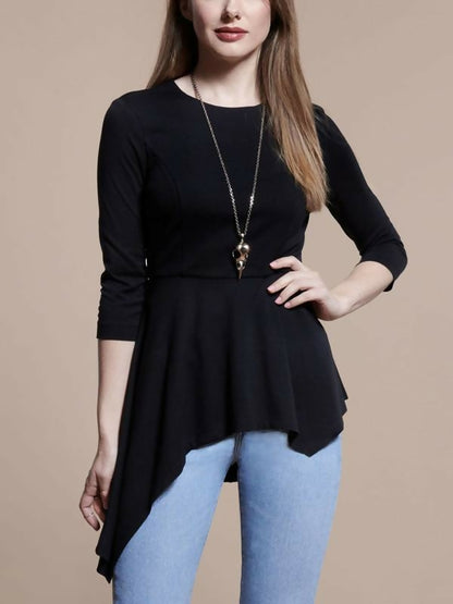 Elizabeth + Clarke Unstainable Ponte Knit Top - Black - 2