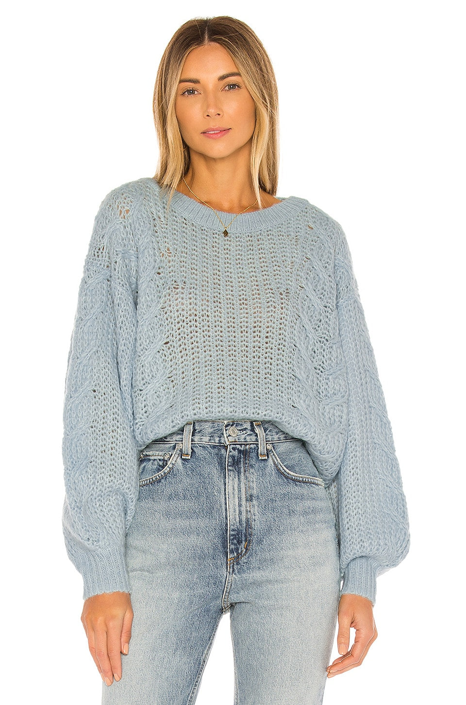 Joie Cropped Pravi Wool Blend Sweater - /Blue