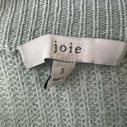 Joie Blue Cashmere Blend Sweater Seamed Sleeve Sz S