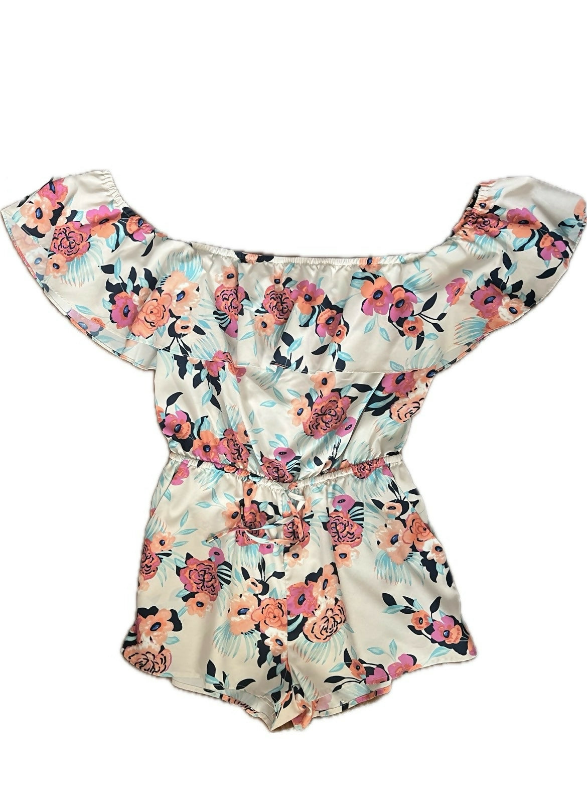Yumi Kim Navy Blue Floral Romper - Floral - Multi - S