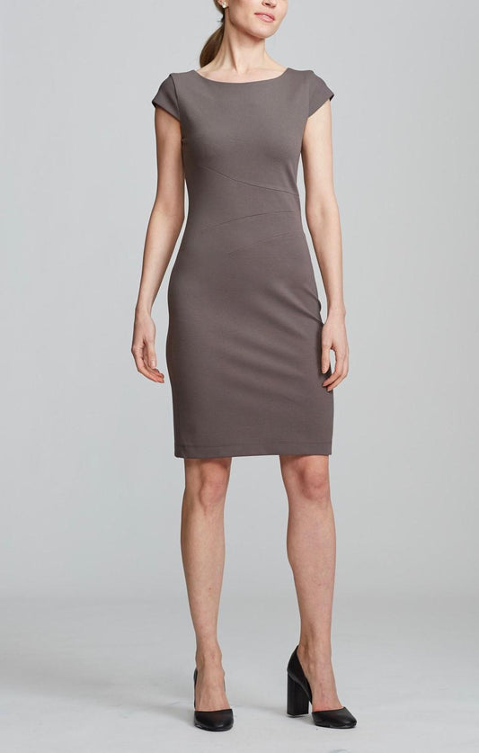 Nora Gardner Cap Sleeve Ponte Sheath Dress