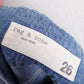 Rag & Bone High-Rise Canvas Belt Wide Leg Jeans - /Blue - 26