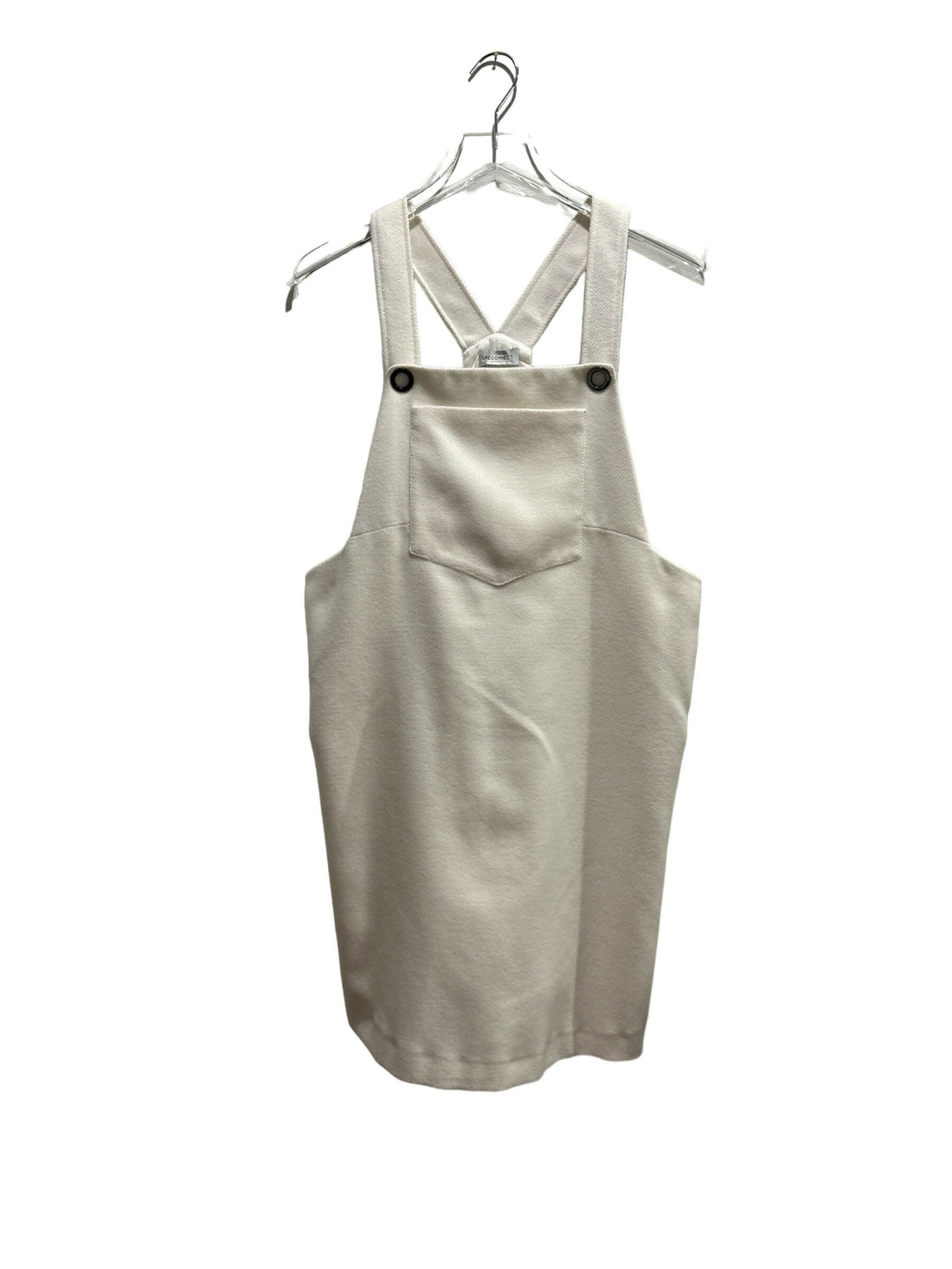 Reconnect Gretel Sleeveless Straight Neck Pinafore Maternity Dress - White - MM