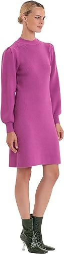 Donna Morgan Traci Puff Sleeve Sweaterdress-/Pink-XS