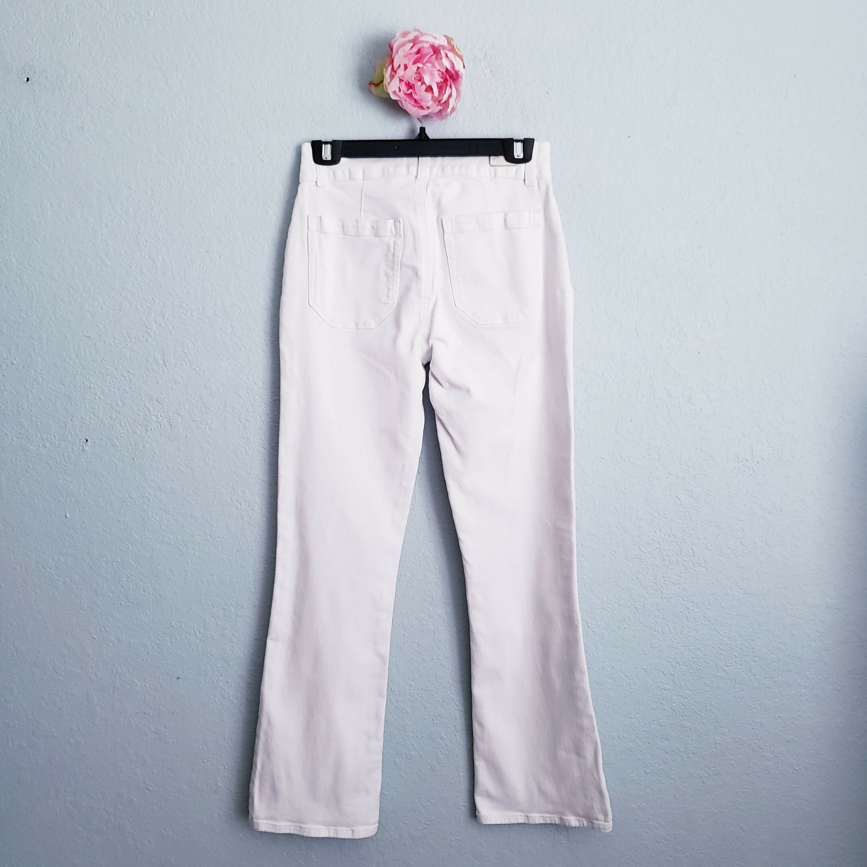 Paige Claudine with Wide Waistband + Double Button - /White - 26