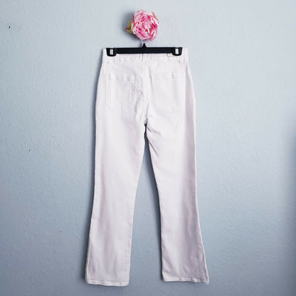 Paige Claudine with Wide Waistband + Double Button - /White - 26