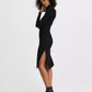 Rag & Bone Laila Zip Midi Dress - Black