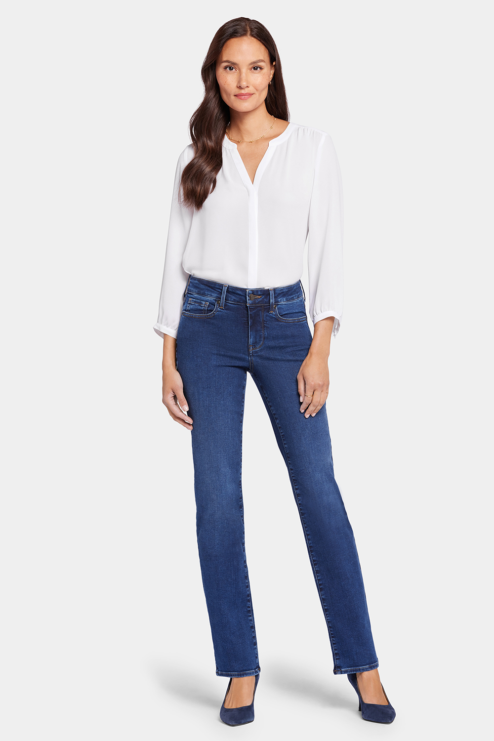 NYDJ Marilyn Straight Leg Jeans - /Blue - 14