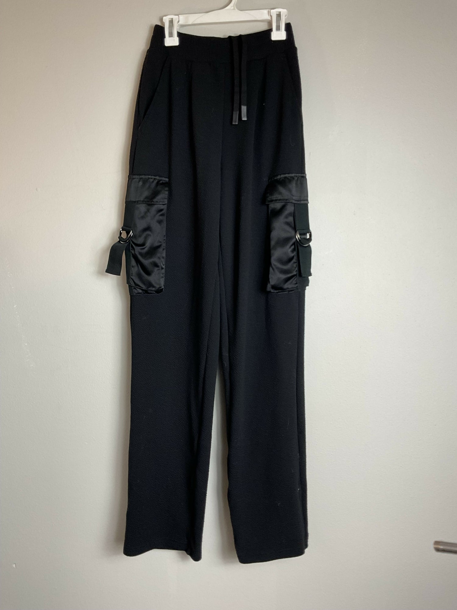 Beach Riot Range Straight Leg Cargo Pants in Black - XS