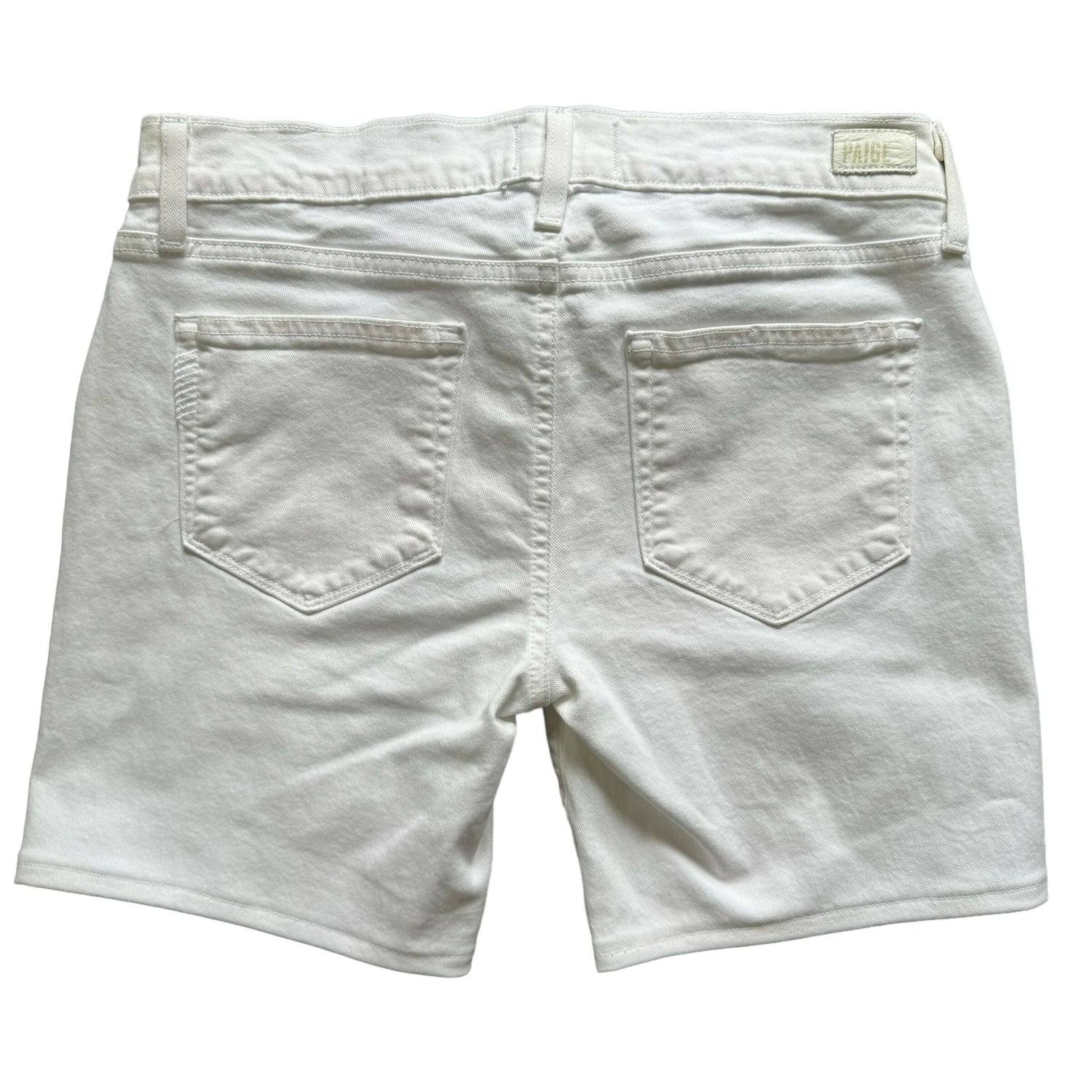 Paige Upcycled Maternity Shorts - White - 27M