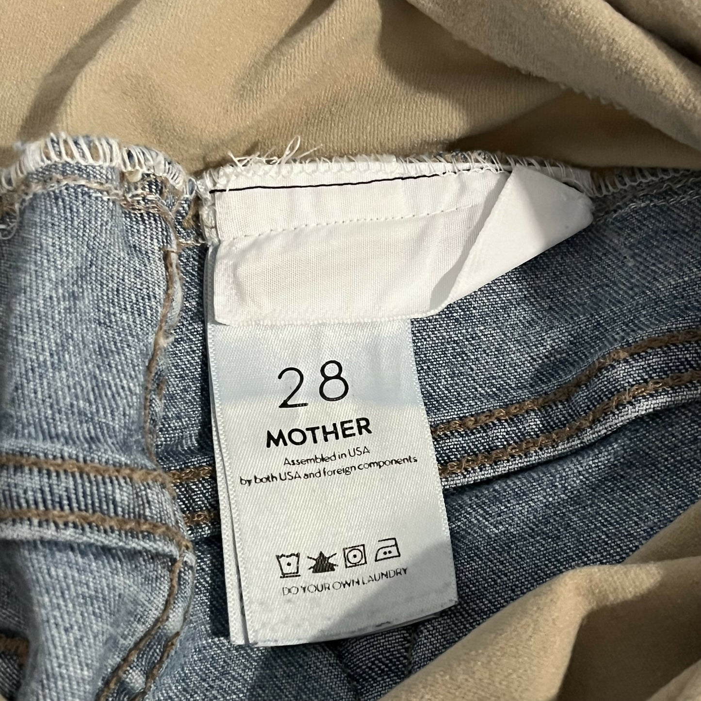 Mother Maternity Secret Fit Belly Light Wash Straight Leg Jeans - Blue - 28M