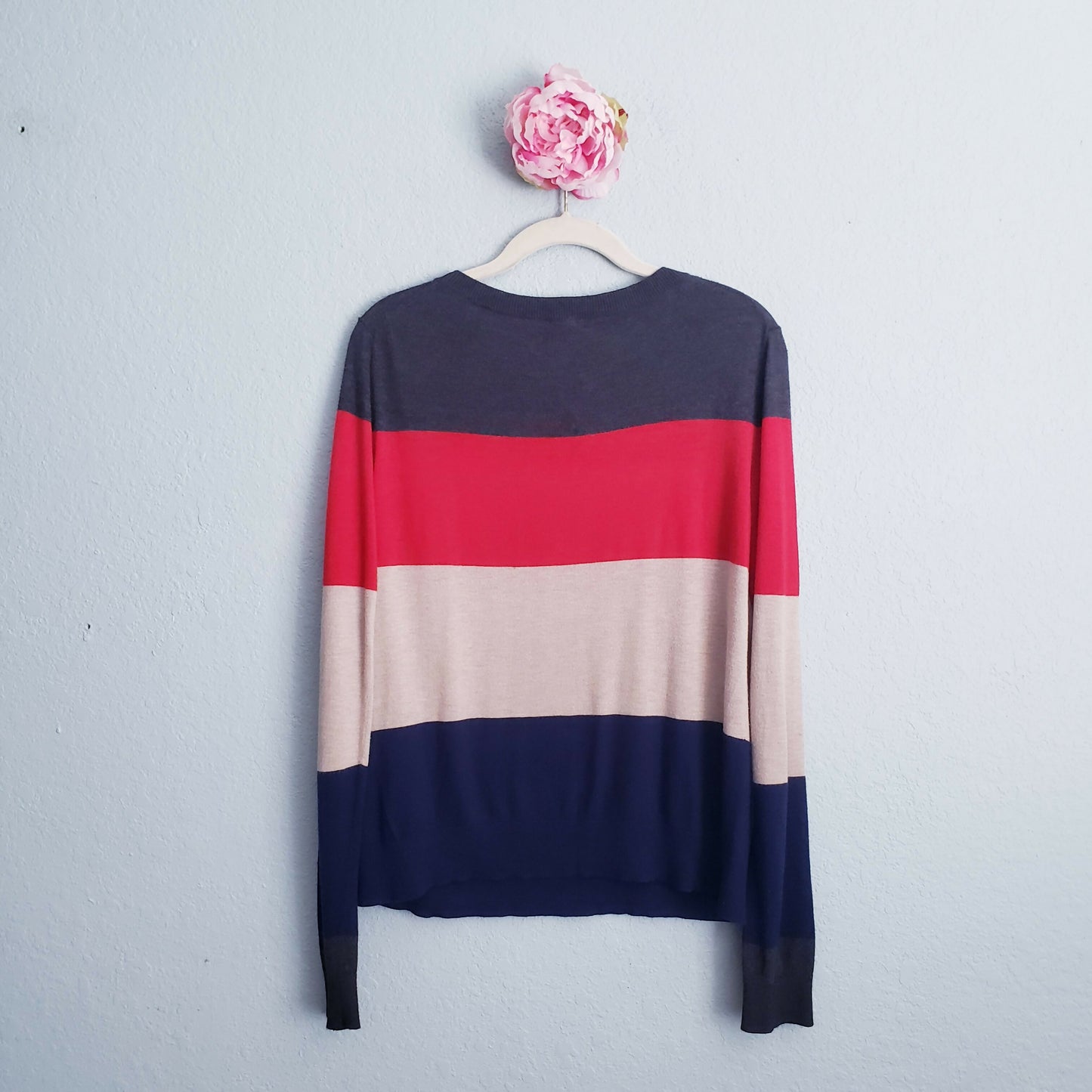 Splendid Long Sleeve Striped Sweater - Stripes - Multi - L