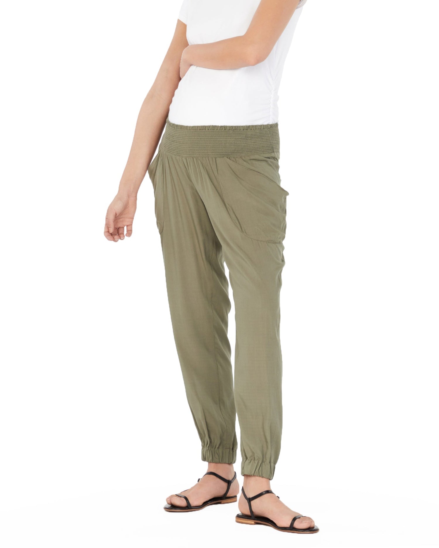 Soon Maternity Nala Relaxed Pants - /Green