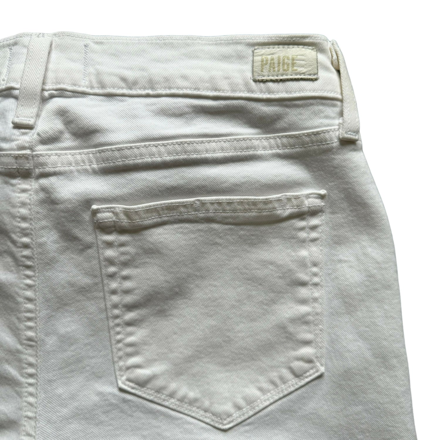 Paige Upcycled Maternity Shorts - White - 27M