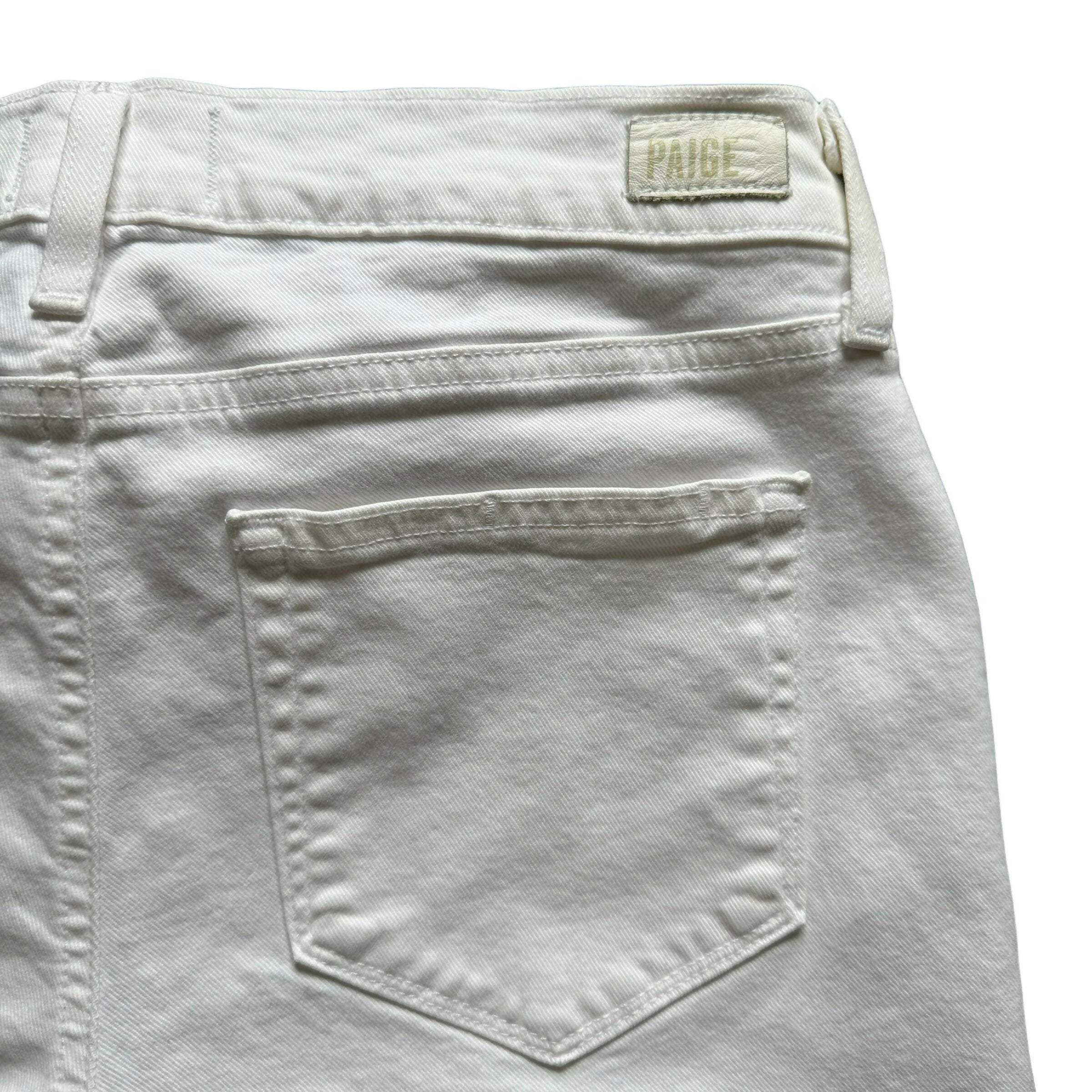 Paige Upcycled Maternity Shorts - White - 27M