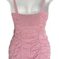 ASTR the Label AIKO RUCHED MINI DRESS tie straps Pink XS