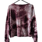 Michael Stars Ezra Cropped Pullover-Tie Dye-Purple/Multi Eggplant Size Medium