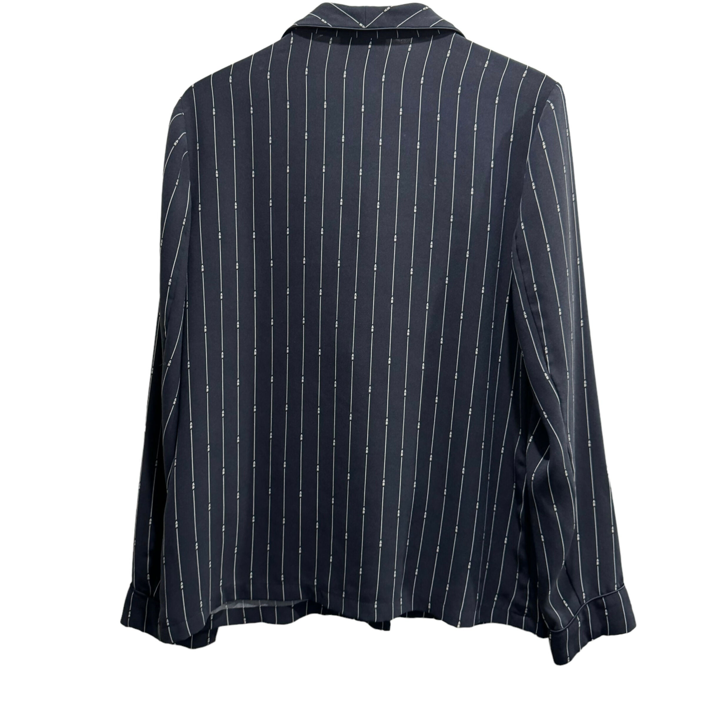 Scotch &amp; Soda Lightweight Pinstripe Blazer - Stripes - Navy/Night - XL