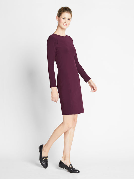 Of Mercer Long Sleeve Crew Neck A-line Dress