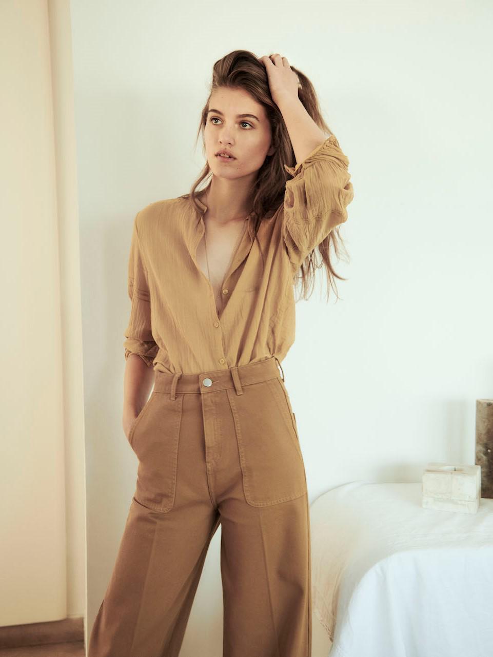 Ba&amp;sh Dixon High Waisted Pants - /Brown