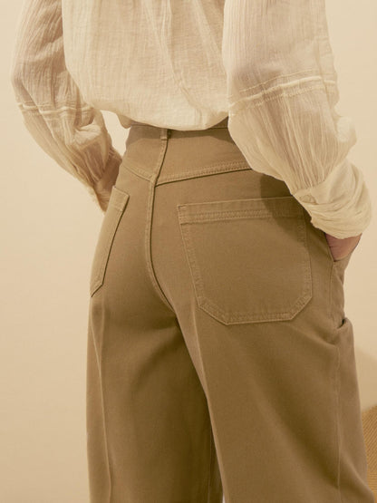 Ba&amp;sh Dixon High Waisted Pants - /Brown