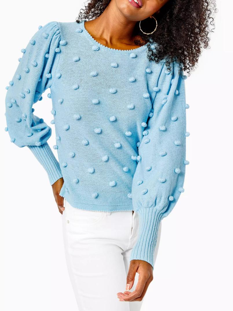 Lilly Pulitzer Puff Sleeve Kippa Sweater - /Blue