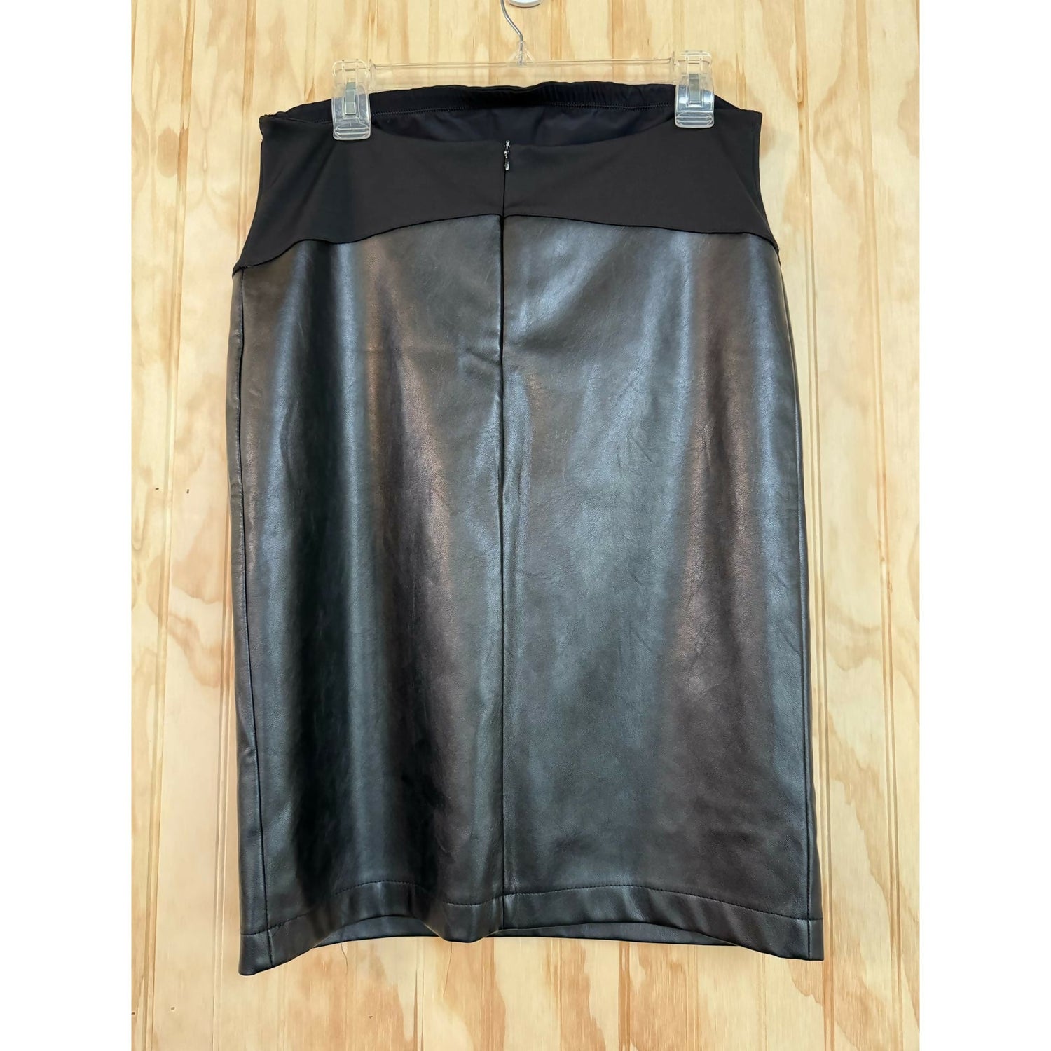 Reconnect Mercury Faux Leather Pencil Maternity Skirt - Black - MM