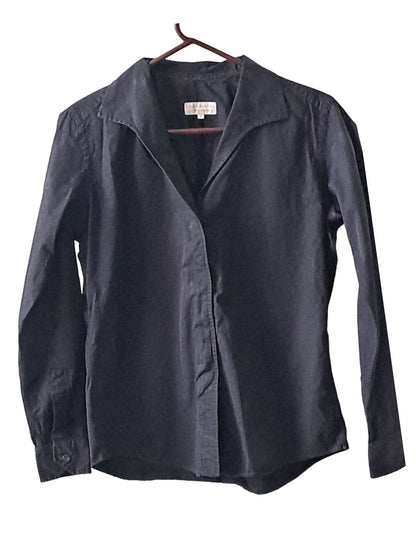 Sarah Alexandra Shapeable Collar Button Up Signature Shirt - /Black - 8