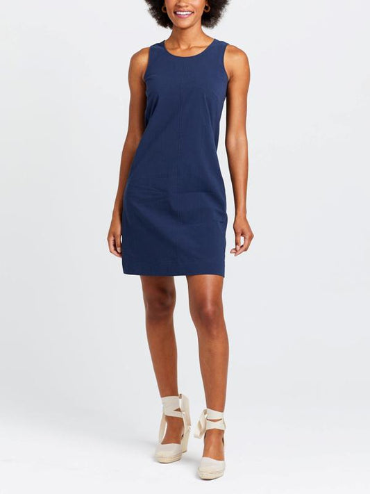 Brass Sleeveless Pop Shift Dress - /Navy - XL