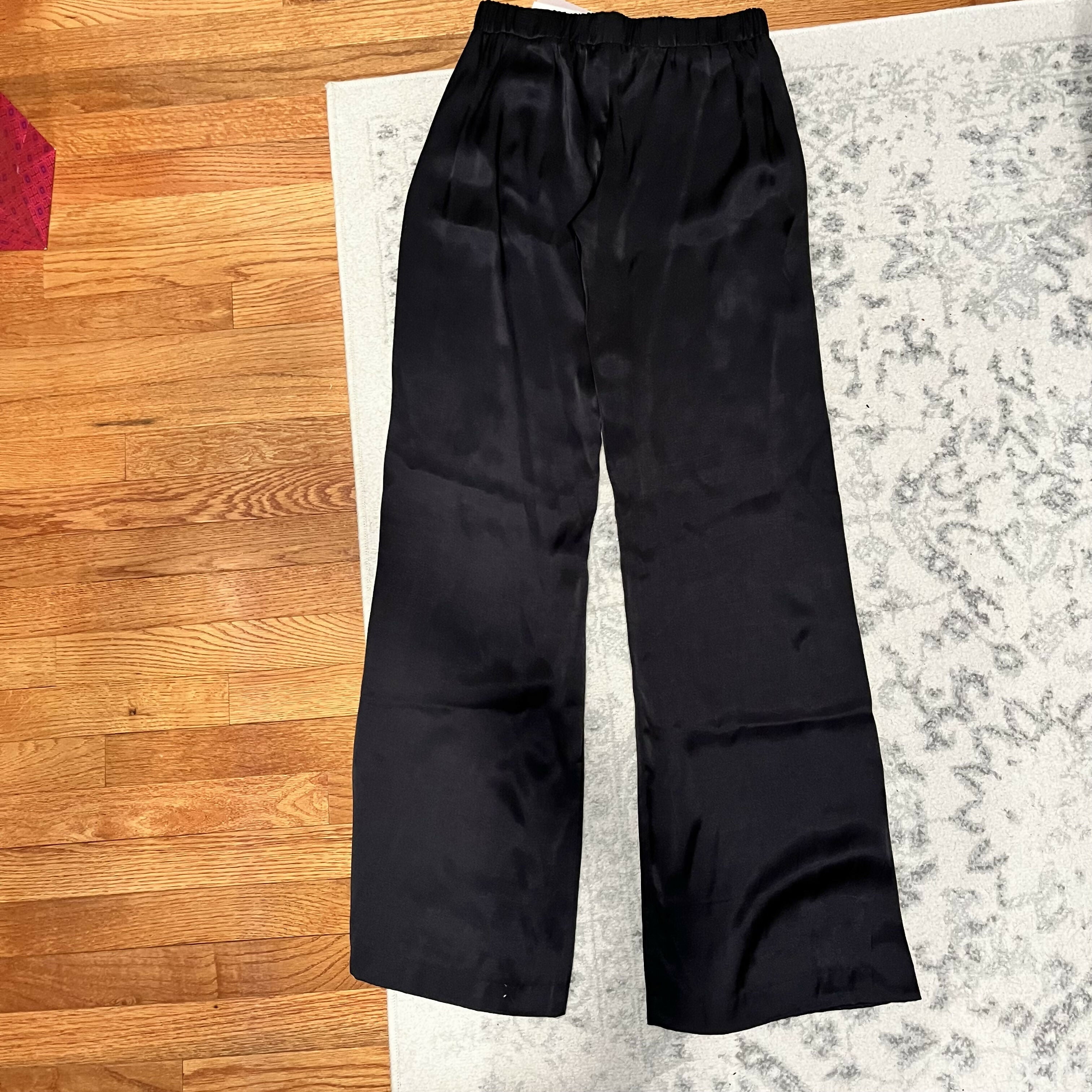 Reconnect Satin Wide Leg Maternity Pants - Black - SM