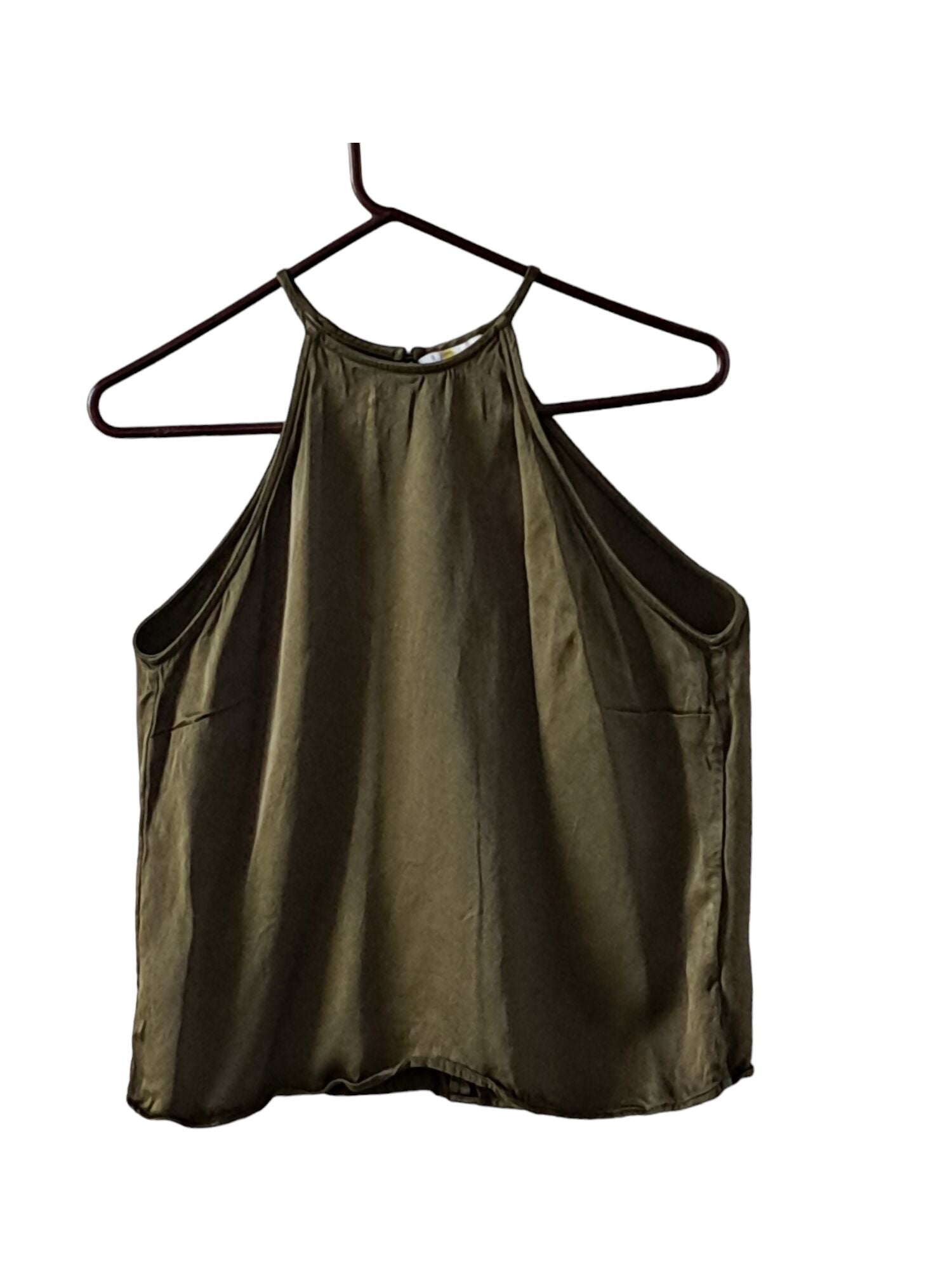 Boden Strappy Halterneck Satin Top-/Green Size 10