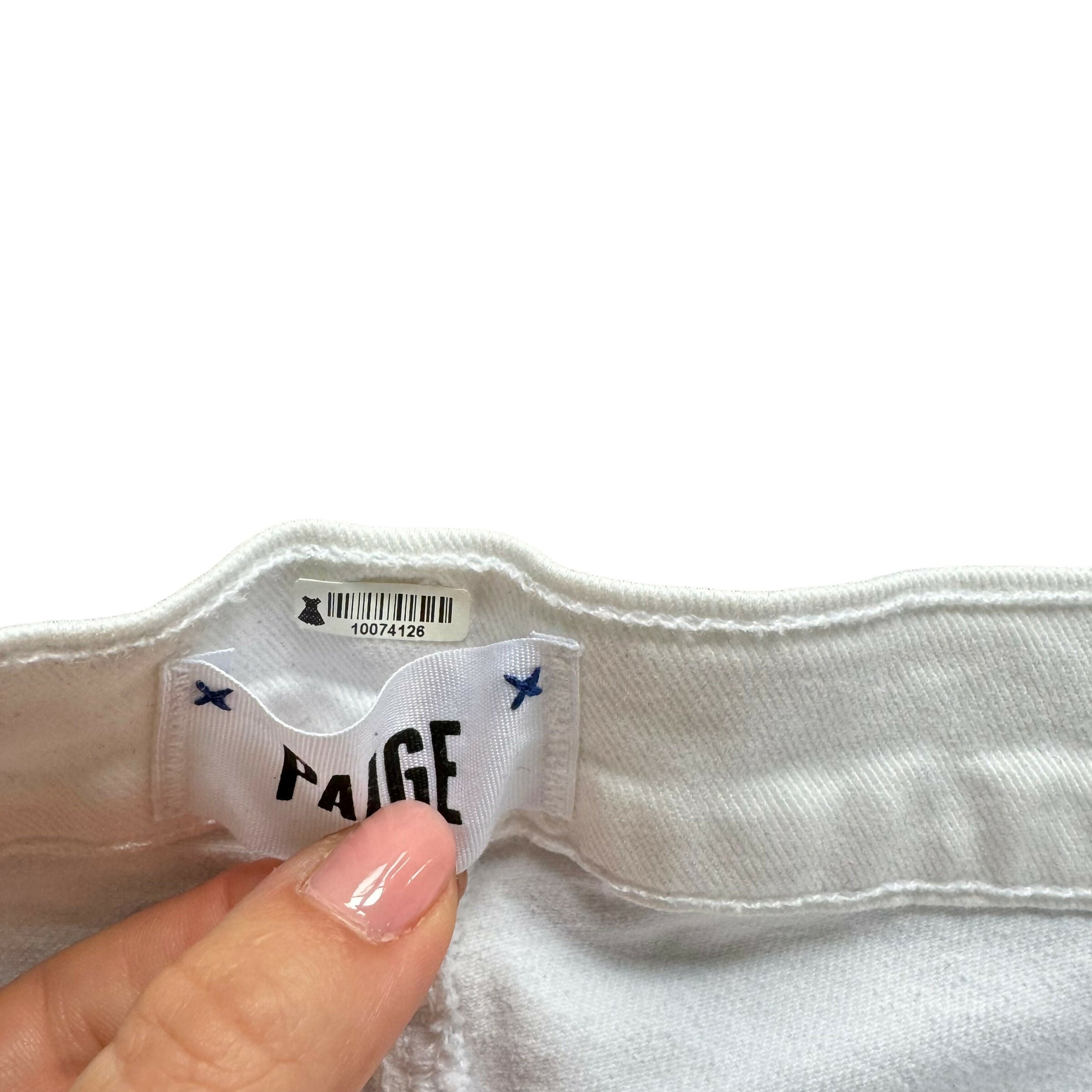 Paige Upcycled Maternity Shorts - White - 27M