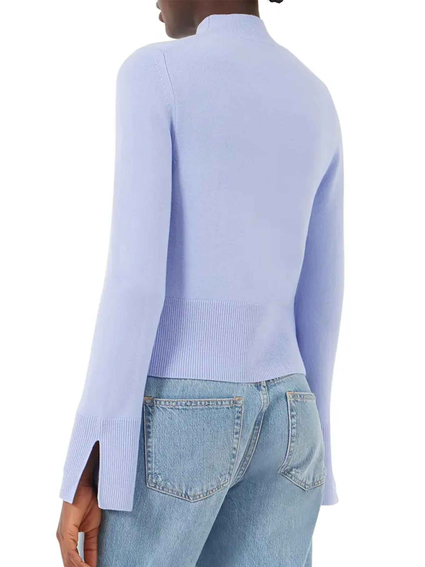 French Connection Babysoft Split Cuff Mock Neck Sweater - /Blue