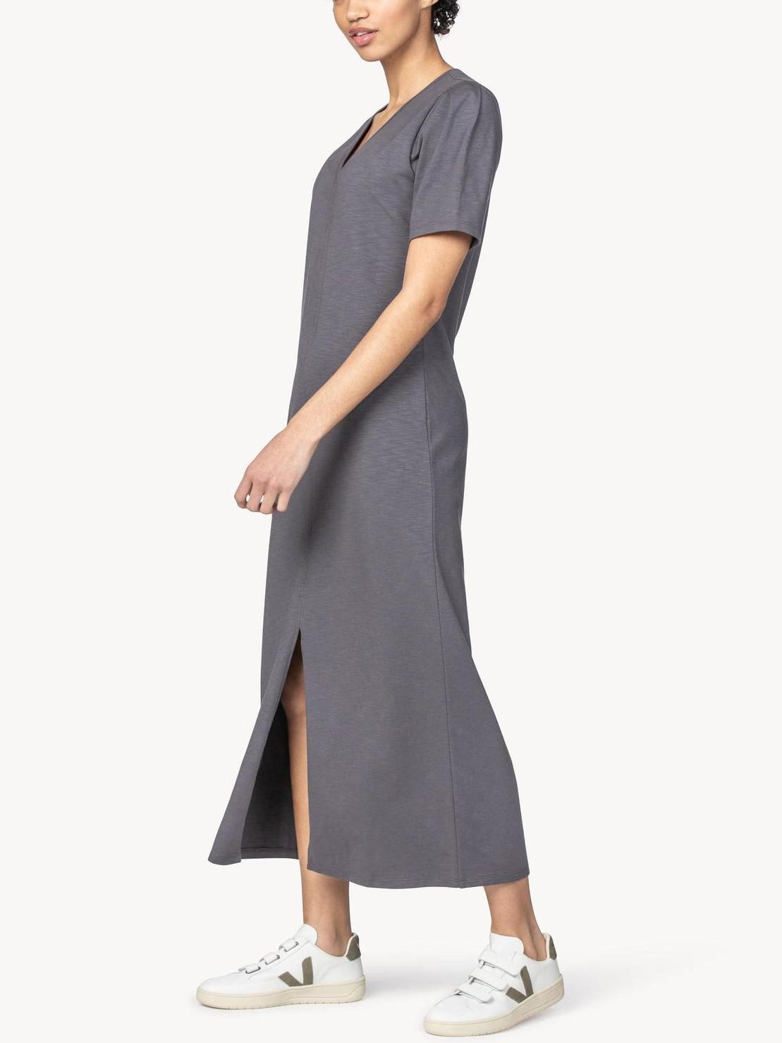 Lilla P Elbow Sleeve V-Neck Dress