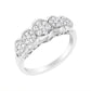 Haus of Brilliance .925 Sterling Silver 1/2 cttw Lab Grown Diamond 5 Flower Ring (F-G Color, VS2-SI1 Clarity) - Size 7