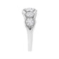 Haus of Brilliance .925 Sterling Silver 1/2 cttw Lab Grown Diamond 5 Flower Ring (F-G Color, VS2-SI1 Clarity) - Size 7