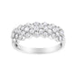 Haus of Brilliance .925 Sterling Silver 1 cttw Lab Grown Diamond Cluster Band Ring (F-G Color, VS2-SI1 Clarity)