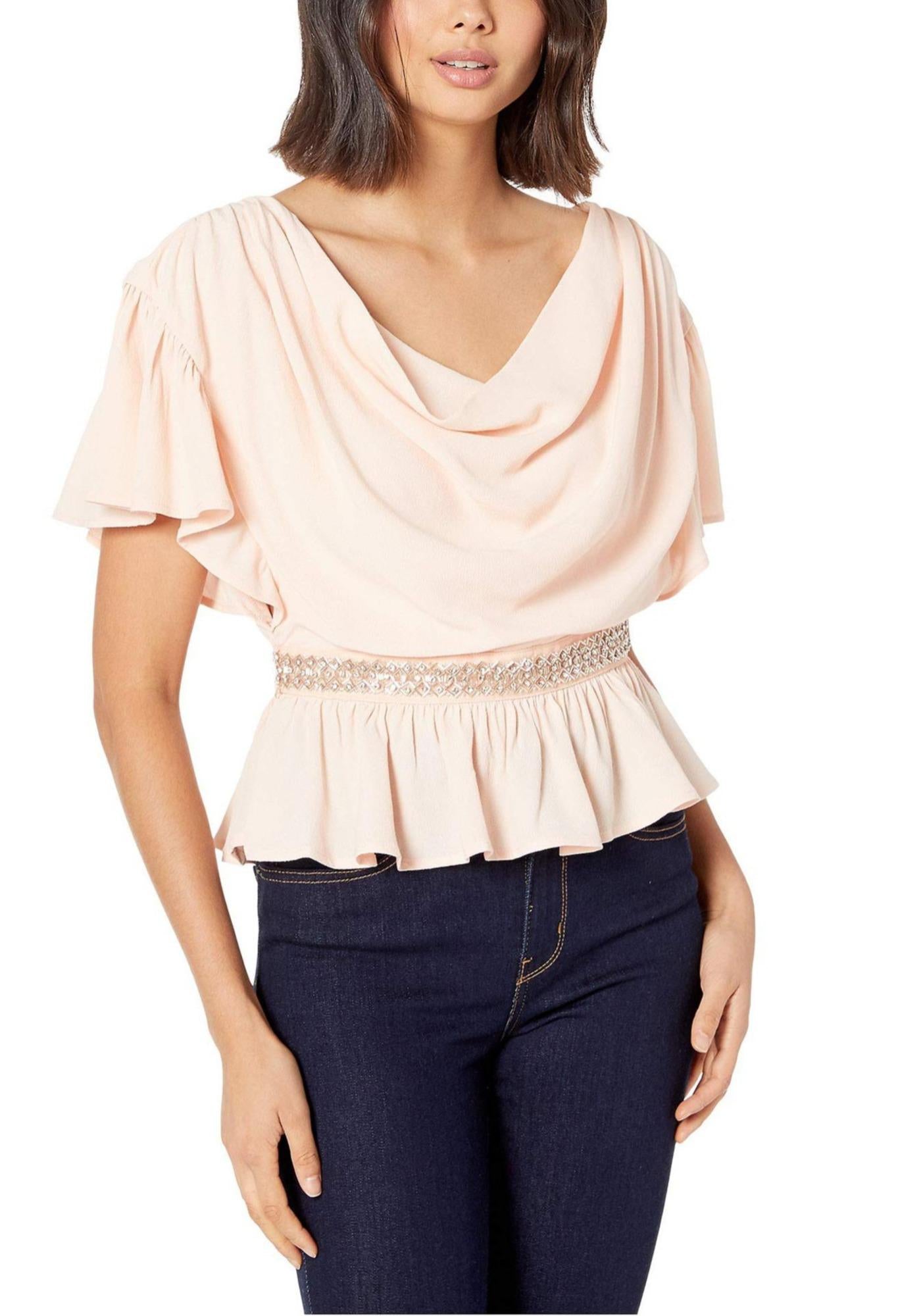 Bebe Drop Shoulder Top - /Pink