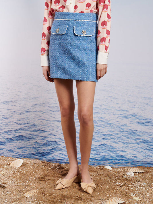 Sister Jane Ocean Jewel Tweed Mini Skirt