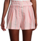 Parker Carlo Paperbag Shorts - Stripes - Pink Multi/Sunset Stripe