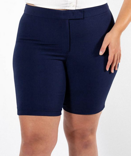 Anne Klein Upcycled Crepe Shorts - /Navy - 14