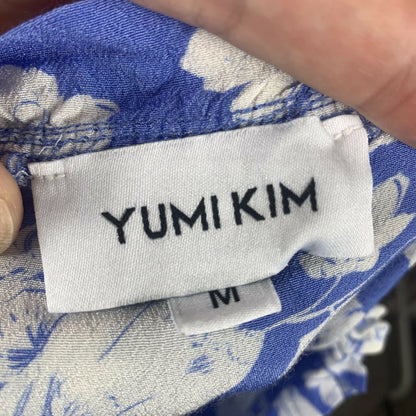 Yumi Kim Kary Keyhole Crop Top - Floral - Blue White - M