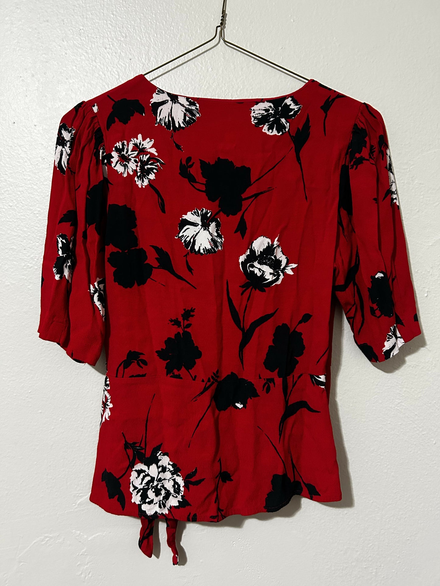 Yumi Kim Half Sleeve Paige Wrap Blouse - Floral - Red Multi/Floral Tango Red-L