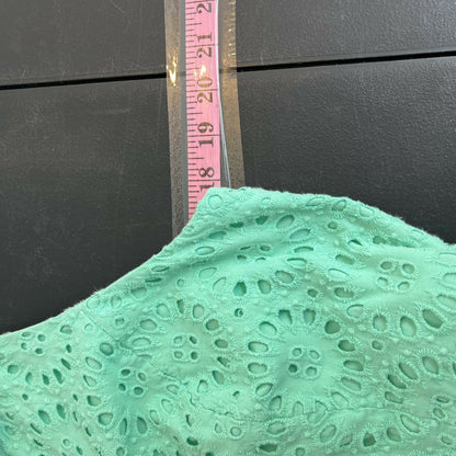 Lilly Pulitzer Chrisella Eyelet Midi Shirt Dress - Floral - Green/Gustavia Green Beach Paradise Eyelet - 10